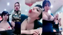 Icha Ayu Dan Bestienya Menggoda Pascol Dengan Gaya Seksi