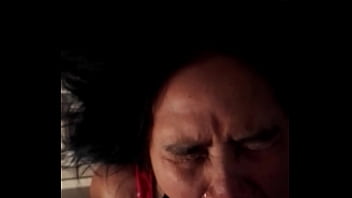 Wajah Oriental Tak Berpengalaman Dibasahi Sperma