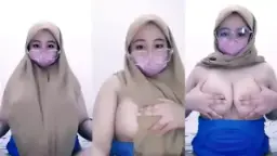 Ukhti Berjilbab Coklat Pamer Payudara Besar