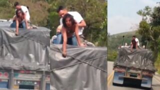 Nri Nakal Beraksi Di Atas Truk Gowes, Ngentot Liar Di Alam Terbuka
