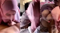 Hijab Merah Jambu Tobrut Nyepong Penuh Nafsu