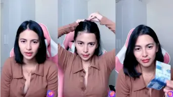 Live Almira Tampilkan Belahan Payudara Yang Menggoda