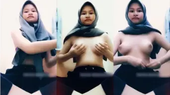 Fazreen Hijab Abu Pamer Dada Montok Bikin Ngiler