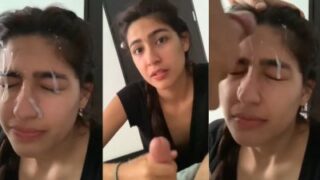 Gadis Desi Cantik Dengan Muka Penuh Pancutan Tebal